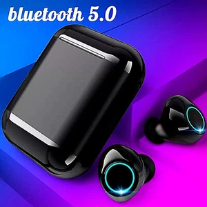1 para bezprzewodowych słuchawek Bluetooth 5.0 do iPhone'a Samsung Android US - Zdjęcie 1 z 7