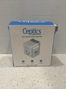 PAK-ME Israel Travel Adapter Set Type C, G, H - USB & USB-C Ports + 2 US Outlets - Picture 1 of 3