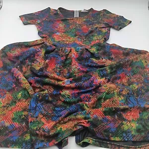 LulaRoe Dress Womens Multicolor Water Abstract Floral - Picture 1 of 6