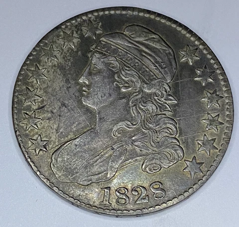 1828 Capped Bust Half Sq. Base 2,Sm. 8's & Ltrs. looks to be xf you grade Cover