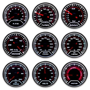 52mm LED Car Boost PSI/Water/Oil Temp/Pressure/Tachometer/Volt/AFR/EGT Gauge    - Picture 1 of 37