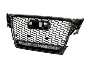 Parrilla de malla delantera estilo panal estilo RS4 para AUDI A4 S4 B8 2009-2012 Quattro - Imagen 1 de 4
