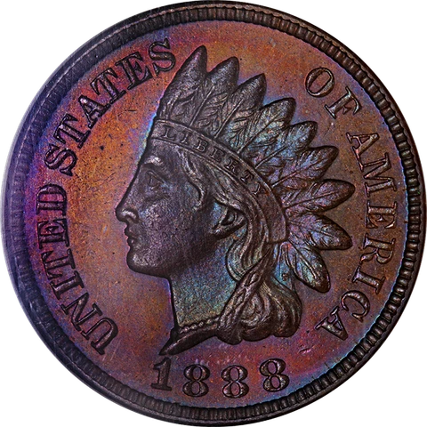 1888 Indian Cent Proof NGC PF65 BN Great Eye Appeal Strong Strike Cover