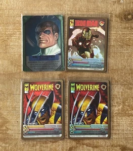 Iron Man - Lotto Upper Deck Marvel Ultimate Battles Gold Holo + Wolverine 2008 - Foto 1 di 2