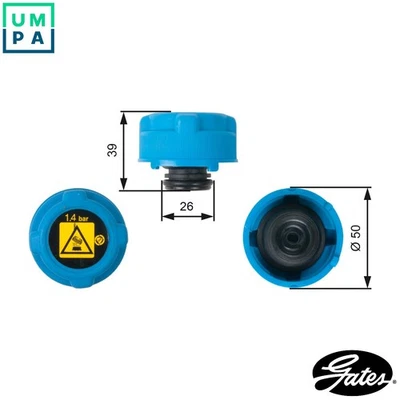 CAP COOLANT TANK RC216 FOR ALFA ROMEO MITO GIULIETTA/Hatchback/Van  PEUGEOT - Image 1 of 4
