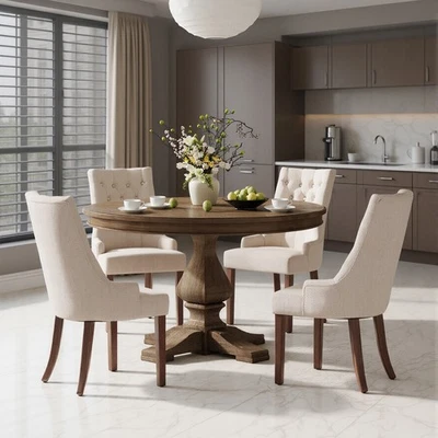 Conjunto de cadeiras de jantar 2/4/6, cadeiras para sala de jantar design elegante tecido uphol - Imagem 1 de 4