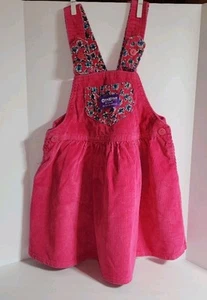 Vestido OshKosh B'Gosh Rosa Floral Pana De Colección Talla 4T Pascua Hecho en EE. UU. - Imagen 1 de 11