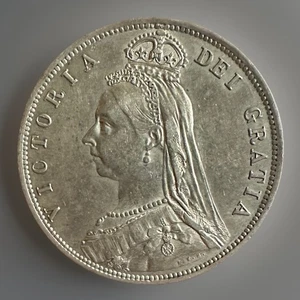 Victoria 1887, Half Crown Grade UNC Or Nearly - Picture 1 of 2