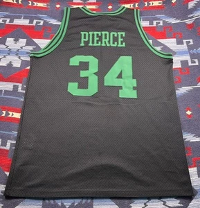 Vtg Boston Celtics NBA Paul Pierce #34 Basketball Jersey XL Black 1963 Swingman - Picture 1 of 10
