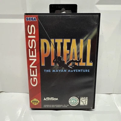 Pitfall: The Mayan Adventure (Sega Genesis, 1994) CIB with Manual Hang Tab  - Image 1 of 4