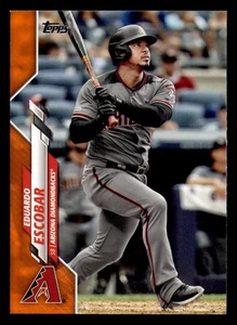 2020 Topps Orange 99 Made #595 Eduardo Escobar - Arizona Diamondbacks - Picture 1 of 4