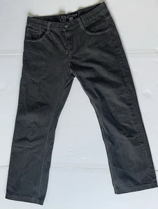 VTG SouthPole Jeans Mens Size 34x32 Black Relaxed Wide 82628 Y2K Style - Picture 1 of 6