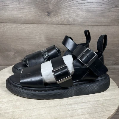 Dr. Martens Unisex Gryphon Gladiator Sandal Black Leather Mens Size 8 (Womens 9) - Image 1 of 4