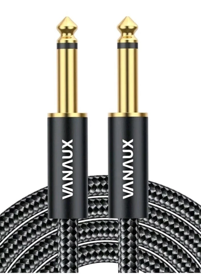 1/4 Inch Straight Instrument Cable 6.35mm Mono Jack TS Speaker Cable  - Image 1 of 4