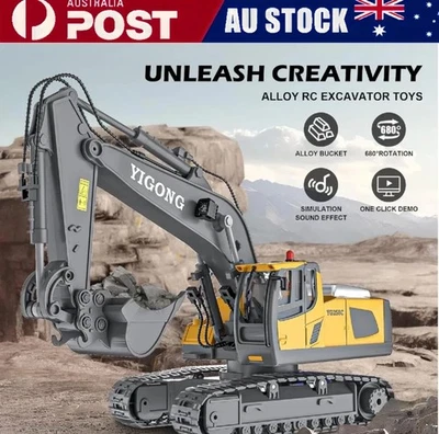 RC Excavator Remote Control Construction Truck Digger Vehicle Toy for Kids Boys - Image 1 of 4