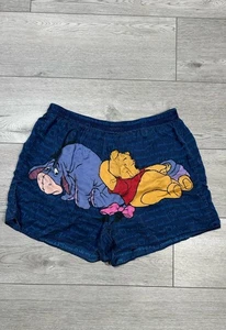 Calzoncillos boxer Winnie The Pooh And Eeyore 100 % azul seda vintage años 90 grandes L - Imagen 1 de 9