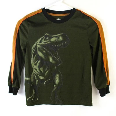 Top de pijama de dinosaurio T-Rex verde mediano 8 Wonder Nation para niños - usado Foto 1 de 4