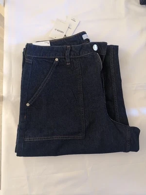 工装裤女式 14 码深色牛仔 — 第 1/4 张图片