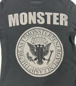Camiseta térmica Monster Energy para hombre manga larga cuello redondo negra talla mediana - Imagen 1 de 8