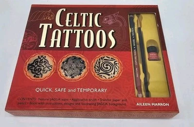 TATUAJES CELTAS RÁPIDOS, SEGUROS Y TEMPORALES~PINTURA JAGUA Nuevo Kit Precintado Foto 1 de 4