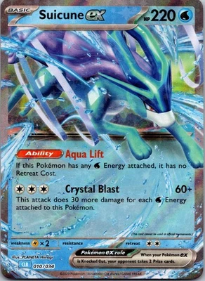 Suicune ex Classic Collection Trading Card Game Classic 010/034 NM - Image 1 of 2