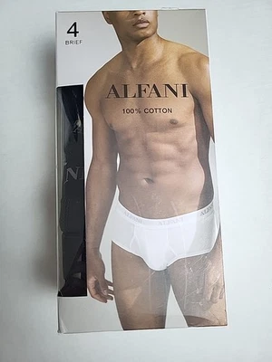 Paquete de 4 calzoncillos Alfani para hombre grandes negros suaves de algodón sin etiquetas que absorben la humedad NUEVO Foto 1 de 4