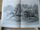 Vintage Print,POLO PONY TANDEM RACE,Harpers,c1890,Horse
