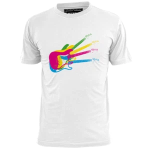 Camiseta para hombre guitarra spin rock Hendrix Morrison Stones Bowie Dylan Young - Imagen 1 de 2