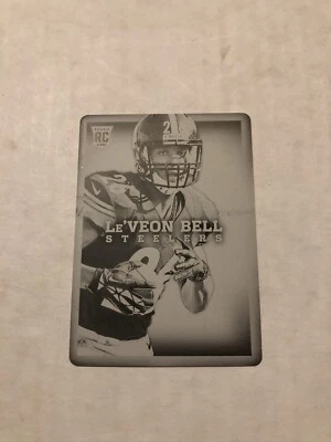 2013 Panini Absolute Football Le’Veon Bell SP Rookies Black Printing Plate 1/1 - Image 1 of 3