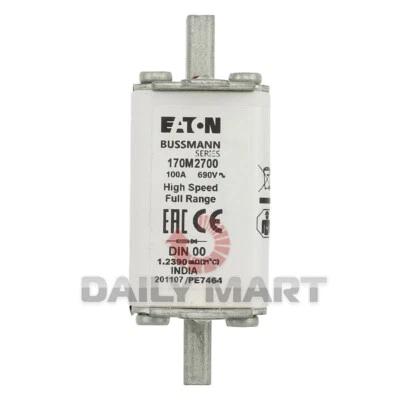 New In Box BUSSMANN 170M2700 Fuse 690V 100A - Imagem 1 de 3