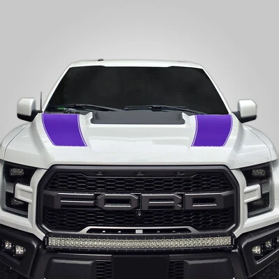 Hood Race Stripe kit for 2017 2018 2019 Ford Raptor F-150 Graphics Decals PURPLE - Image 1 of 3