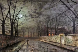 Silver Moonlight, 1880 John Atkinson Grimshaw Classic Poster Picture Art Print  - Picture 1 of 3