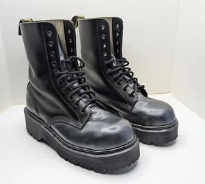 Vintage 1990er Doc Martens Made In England Air Wair Stahlkappe Damenstiefel – Größe 10,5 - Bild 1 von 16