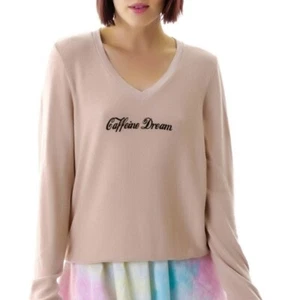 Nwt Wildfox Baggy Beach Jumper V-neck Caffiene Size L - Picture 1 of 6