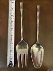 Vintage Towle Supreme Cutlery Japan BAMBOO Salad Serving Spoon and Fork 9”