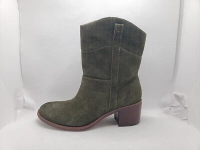 Adrienne Vittadini Fonzie 靴子 带拉链 绿色麂皮绒 尺码 5.5 - 全新 / 无盒 — 第 1/4 张图片