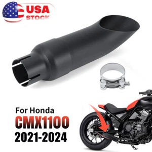 Punta silenciadora tubo de escape negro corto para Honda Rebel CMX 300 500 1100 2017-2024 - Imagen 1 de 12