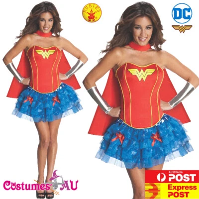 Deluxe Wonder Woman Costume Secret Wishes Girls Superhero Party Fancy Dress - image 1 of 4
