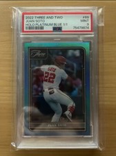 2022 Panini Three and Two Juan Soto Holo Platinum Blue 1/1 PSA 9 (POP 1)
