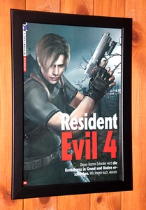 Resident Evil 4 Leon S. Kennedy PS2 Capcom Promo Small Poster / Ad Page Framed - Picture 1 of 7