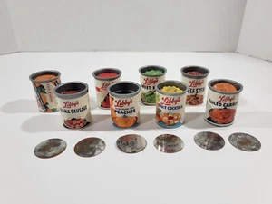 Vintage Libbys Plastic Magnet Metal Lid Play Can Food Lot Fruit Vegetable Juice - Picture 1 of 13