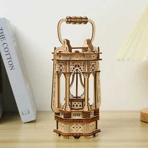 Wooden Luminous Lantern 3D DIY Puzzle Christmas Gift for Adult Building Model - Picture 1 of 8