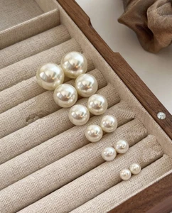 OHRSTECKER Silber Perlenohrringe Creme Perlen Damen Schmuck 2024 - Bild 1 von 4