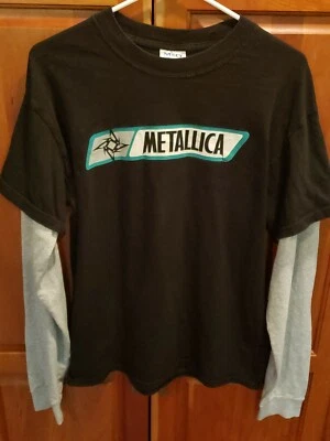 Vintage Y2K Metallica Long Sleeve T Shirt Sz M Metal Slayer Megadeth Anthrax - Image 1 of 4