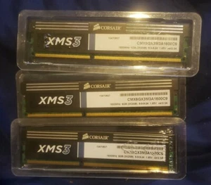 Corsair XMS3 6GB Kit (3x2GB) 1600 MHz DDR3 Memory Kit CMX6G3M3A1600C9 - Picture 1 of 2