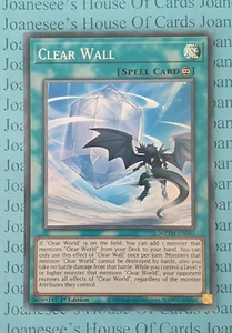 MZTM-EN041 Clear Wall Super Rare Yu-Gi-Oh Card 1st Edition New - Picture 1 of 3