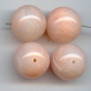12 PIEL DE ÁNGEL VINTAGE MÁRMOL ROSA 18mm. CUENTAS DE ACRÍLICO LISAS REDONDAS 160 - Imagen 1 de 1