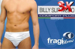 SLIP MUTANDA UOMO RAGAZZO PURO COTONE SGAMBATO FRAGI ART.BILLY - SET DI 3 PEZZI - Imagen 1 de 4