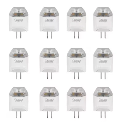 10-Watt Equivalent T5 12-Volt G4 Bi-Pin Base Light Bulb, Bright White 3000K 12Pk - Image 1 of 3