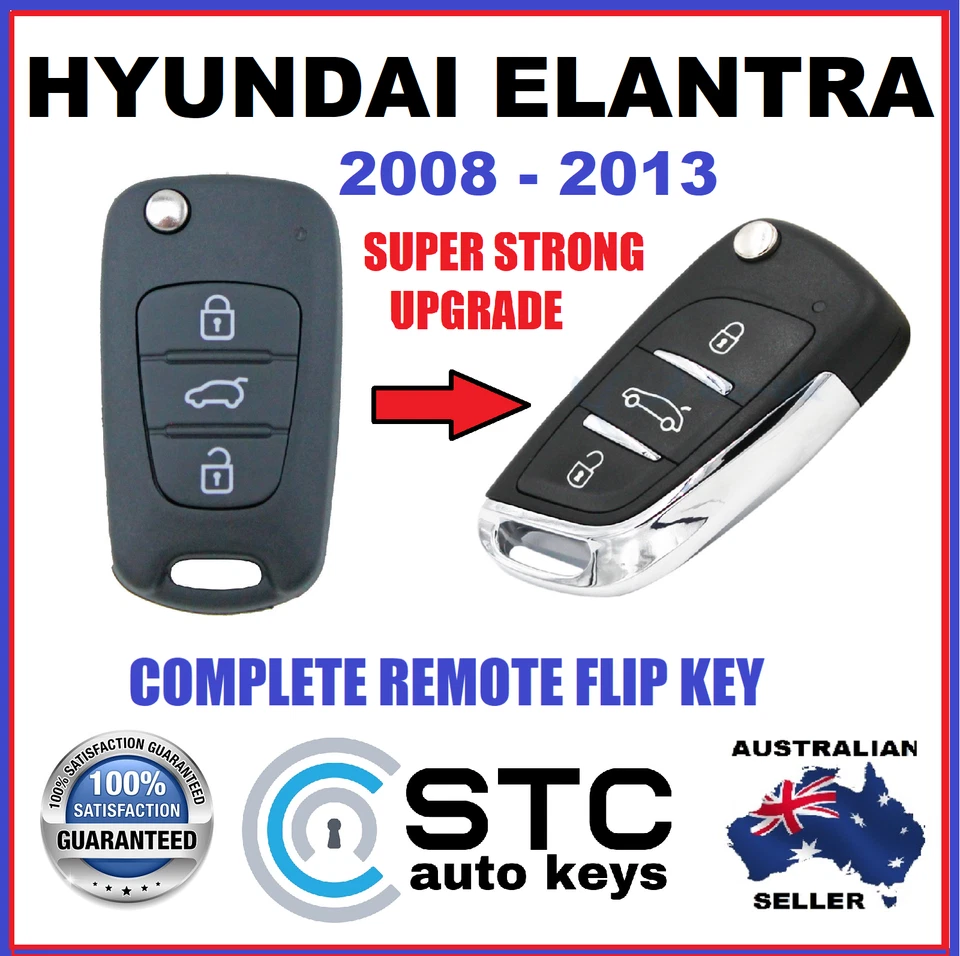 REMOTE TRANSPONDER FLIP KEY FOR HYUNDAI ELANTRA 2008 009 2010 2011 2012 2013 - image 1 of 4
